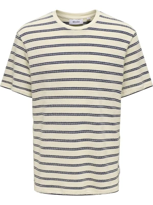 ONLY & SONS Koszulka "Ian" w kolorze kremowo-granatowym rozmiar: M