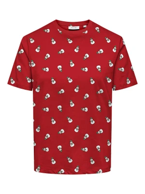ONLY & SONS Koszulka "Klaus" w kolorze czerwonym rozmiar: S