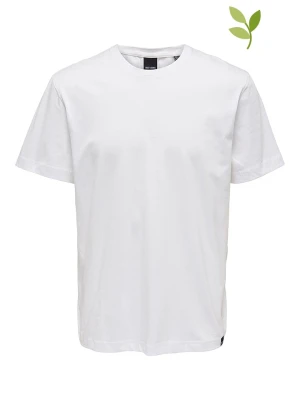 ONLY & SONS Koszulka "Max" w kolorze białym rozmiar: M