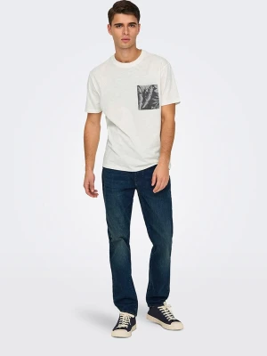 ONLY & SONS Koszulka "Perry" w kolorze białym rozmiar: L