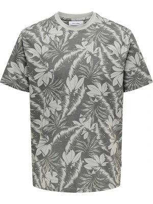 ONLY & SONS Koszulka "Perry" w kolorze jasnozielono-antracytowym rozmiar: XL