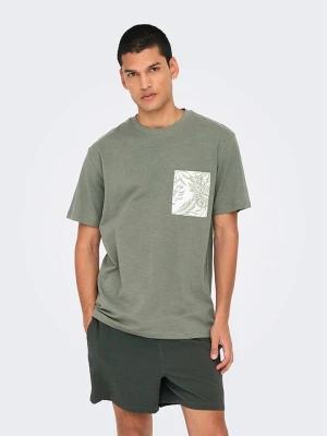 ONLY & SONS Koszulka "Perry" w kolorze zielonym rozmiar: XL