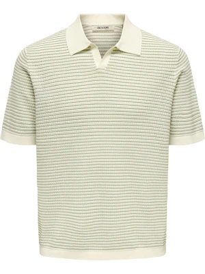 ONLY & SONS Koszulka polo "Kian" w kolorze kremowym rozmiar: L
