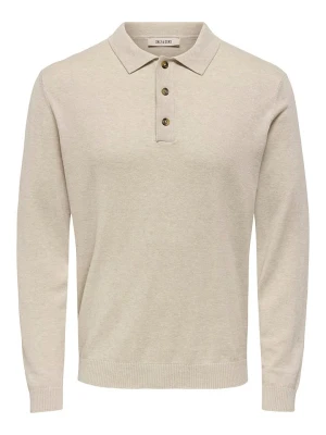 ONLY & SONS Koszulka polo "Loui" w kolorze beżowym rozmiar: M