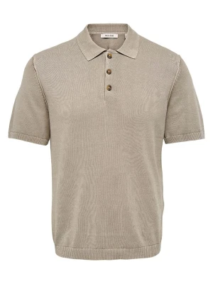ONLY & SONS Koszulka polo "Onsgarson" w kolorze beżowym rozmiar: S
