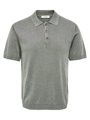 ONLY & SONS Koszulka polo "Onsgarson" w kolorze szarym rozmiar: S