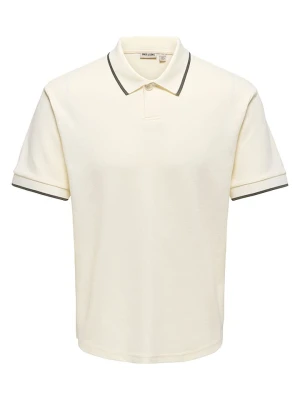ONLY & SONS Koszulka polo "Onstomon" w kolorze beżowym rozmiar: XL