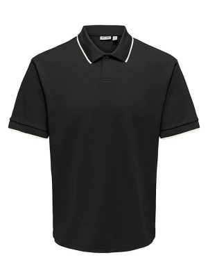ONLY & SONS Koszulka polo "Onstomon" w kolorze czarnym rozmiar: XL