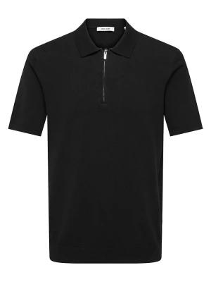 ONLY & SONS Koszulka polo "Onswyler" w kolorze czarnym rozmiar: L