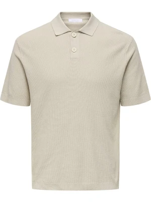 ONLY & SONS Koszulka polo "Tony" w kolorze beżowym rozmiar: XL