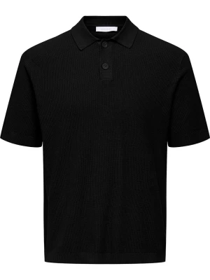 ONLY & SONS Koszulka polo "Tony" w kolorze czarnym rozmiar: S