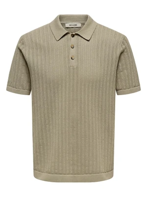 ONLY & SONS Koszulka polo w kolorze beżowym rozmiar: L
