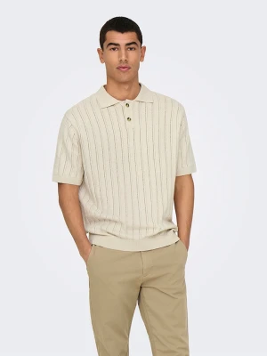 ONLY & SONS Koszulka polo w kolorze beżowym rozmiar: XXL