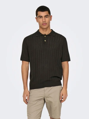 ONLY & SONS Koszulka polo w kolorze czarnym rozmiar: M