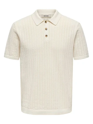 ONLY & SONS Koszulka polo w kolorze kremowym rozmiar: XXL