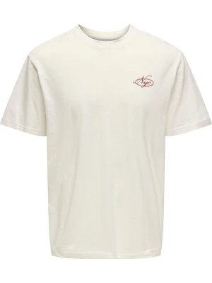 ONLY & SONS Koszulka "Vista" w kolorze kremowym rozmiar: L