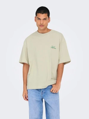 ONLY & SONS Koszulka w kolorze beżowym rozmiar: XXL