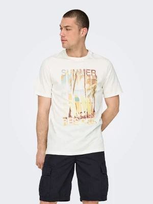ONLY & SONS Koszulka w kolorze białym rozmiar: L