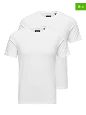 ONLY & SONS Koszulki (2 szt.) w kolorze białym rozmiar: XL