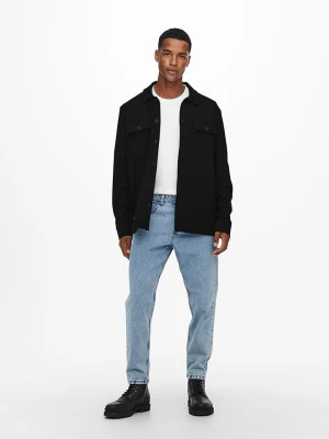 ONLY & SONS Kurtka koszulowa "Newkodyl" w kolorze czarnym rozmiar: XXL