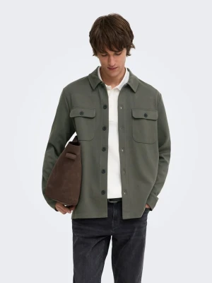 ONLY & SONS Kurtka koszulowa "Onsnewkodyl" w kolorze khaki rozmiar: M