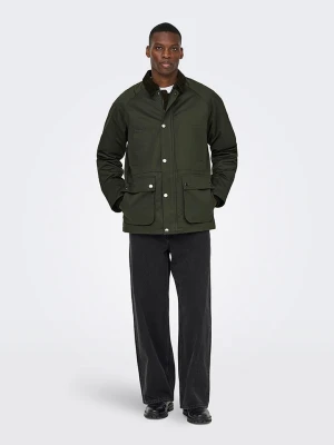 ONLY & SONS Kurtka koszulowa w kolorze ciemnozielonym rozmiar: S