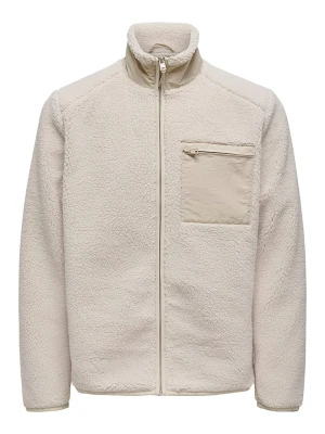 ONLY & SONS Kurtka polarowa "Dallas" w kolorze beżowym rozmiar: XL