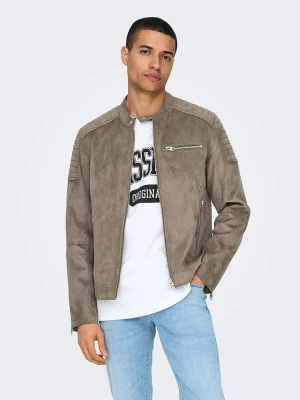 ONLY & SONS Kurtka przejściowa w kolorze szarobrązowym rozmiar: L