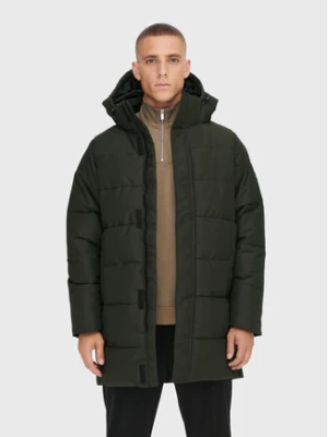 Only & Sons Kurtka zimowa Carl Long 22020156 Zielony Regular Fit