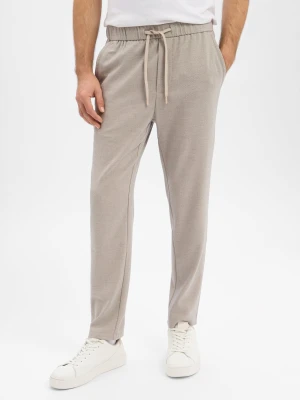 Only&Sons Męskie spodnie materiałowe - ONSLinus Mężczyźni Sztuczne włókno beżowy marmurkowy,