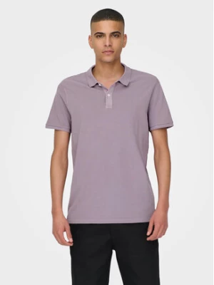 Only & Sons Polo 22021769 Fioletowy Slim Fit