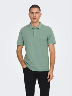 Only & Sons Polo 22021769 Zielony Slim Fit