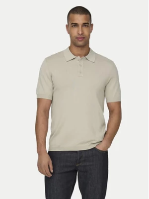 Only & Sons Polo Wyler 22022219 Beżowy Regular Fit