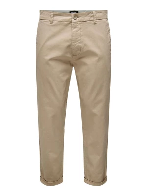 ONLY & SONS Spodnie chino "Kent" w kolorze beżowym rozmiar: W28/L32