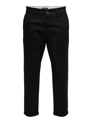 ONLY & SONS Spodnie chino "Kent" w kolorze czarnym rozmiar: W30/L32