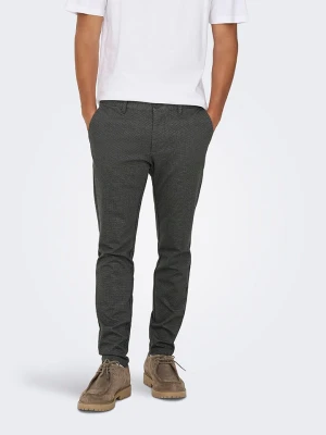 ONLY & SONS Spodnie chino "Mark" - Slim fit - w kolorze antracytowym rozmiar: W30/L32
