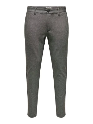 ONLY & SONS Spodnie chino "Mark" - Slim fit - w kolorze ciemnoszarym rozmiar: W29/L32
