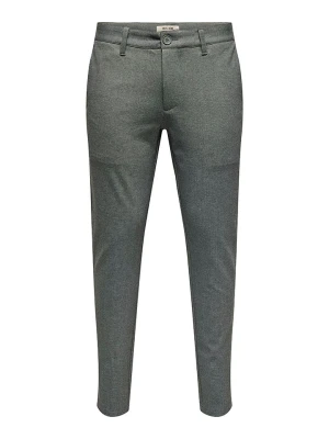 ONLY & SONS Spodnie chino "Mark" - Slim fit - w kolorze szarym rozmiar: W28/L30