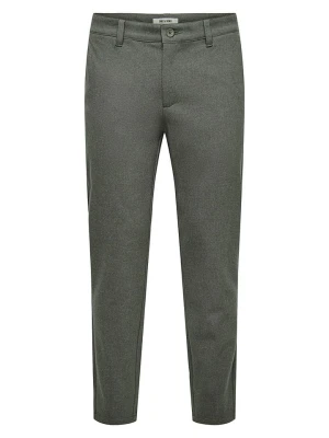 ONLY & SONS Spodnie chino "Mark" - Slim fit - w kolorze szarym rozmiar: W29 / L32