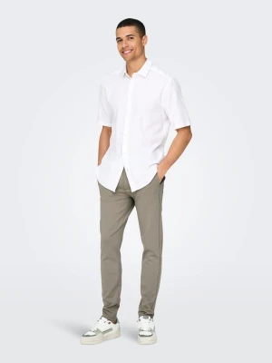 ONLY & SONS Spodnie chino "Mark" w kolorze khaki rozmiar: W30 / L34