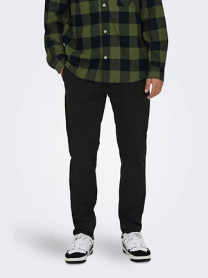 ONLY & SONS Spodnie chino w kolorze czarnym rozmiar: W34/L32