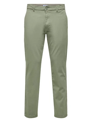 ONLY & SONS Spodnie chino w kolorze khaki rozmiar: W30/L32