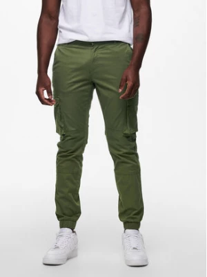 Only & Sons Spodnie materiałowe 22016687 Zielony Tapered Fit