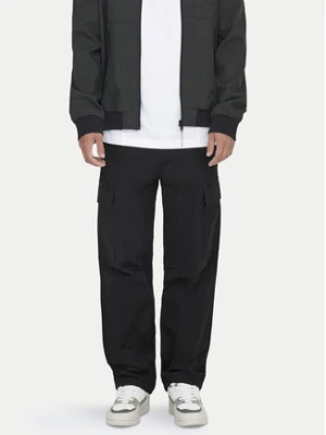Only & Sons Spodnie materiałowe Ray 22028640 Czarny Loose Fit