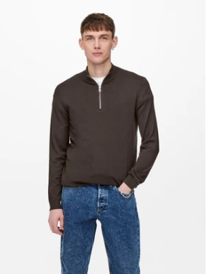 Only & Sons Sweter 22021264 Brązowy Regular Fit