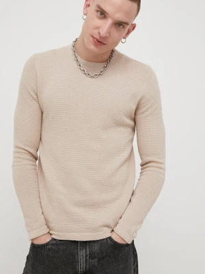 Only & Sons Sweter bawełniany beżowy