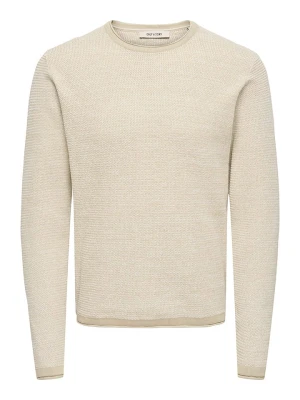 ONLY & SONS Sweter "Eric" w kolorze beżowym rozmiar: XL