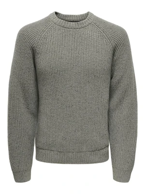 ONLY & SONS Sweter "Litus" w kolorze szarym rozmiar: XL