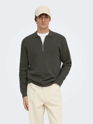 ONLY & SONS Sweter "Phil" w kolorze szarym rozmiar: S