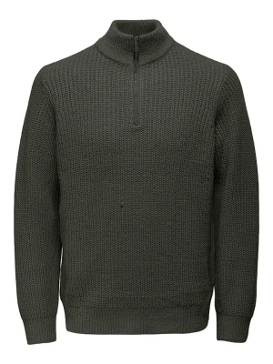 ONLY & SONS Sweter "Rolf" w kolorze khaki rozmiar: M